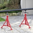 thumbnail image 3 of Garvee Support Robuste pour Vérin à Tête en V avec Roulettes, Capacité de 2500 LB, Hauteur Réglable 28-52 Pouces, Prend en Charge des Tuyaux de 1/8-12 Pouces, Support de Vérin en Acier, 3 of 7