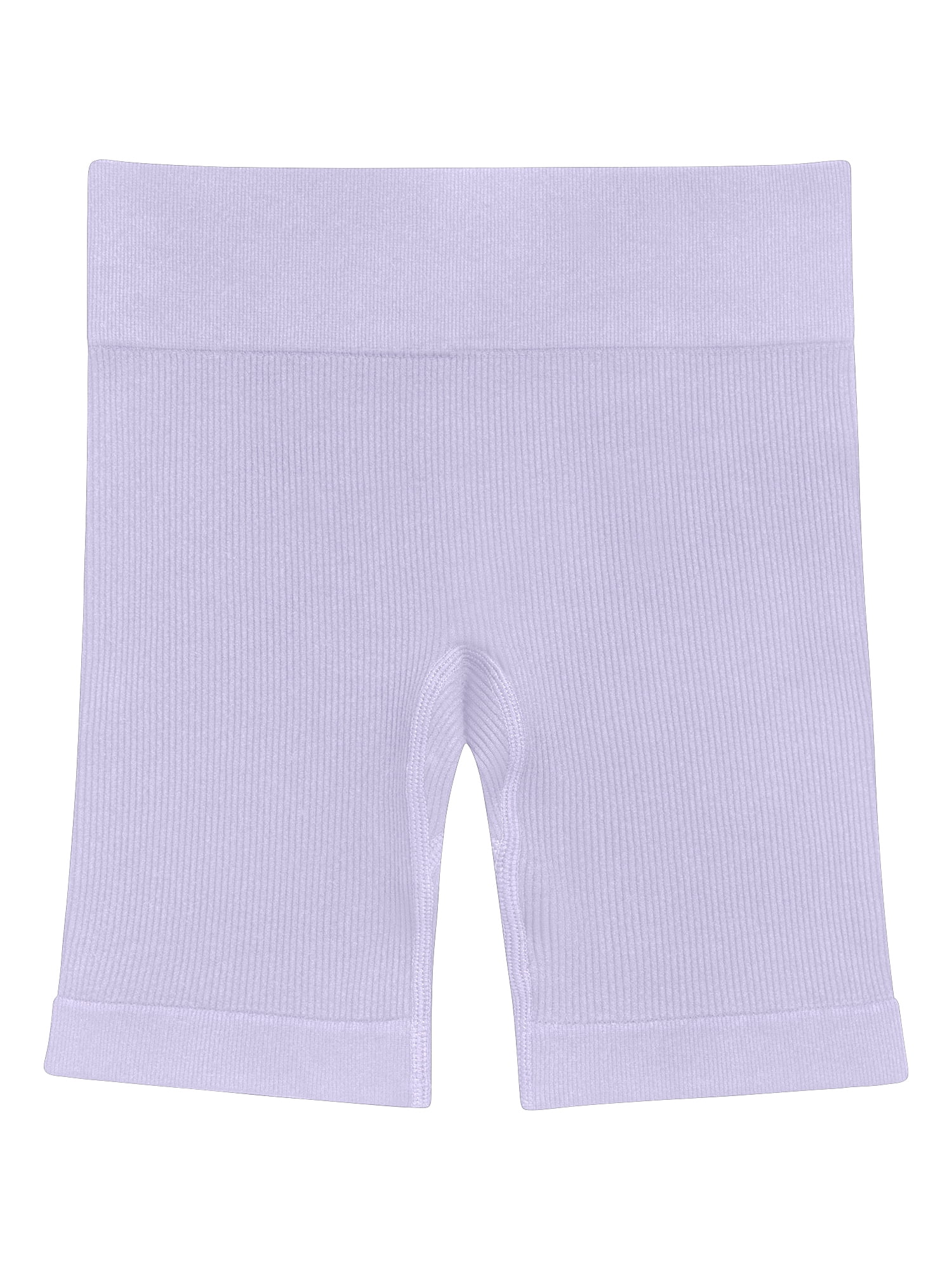 Athletic Works Girl's Ribbed Biker Short, 2-Pack, Sizes 4-18