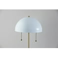 thumbnail image 2 of Adesso Bowie Table Lamp, Antique Brass & White, Eletronic, Painted White Metal Shade, 2 of 4