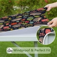 thumbnail image 6 of Cute Hedgehog Pattern with Pioneer Flower Square Fitted Tablecloth with Elastic Edge,Square Table Cover,Washable Elastic Table Cover for Home Kitchen Party Decor 36"x36", 6 of 6