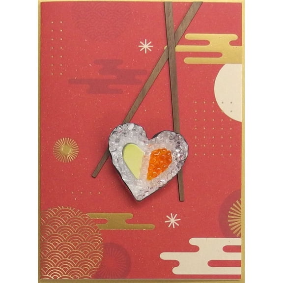 NIQUEA.D, Heart Shaped Sushi Friendship Card