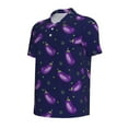 thumbnail image 2 of Rocae Eggplant for Men's Short Sleeve Polo Shirt, Quick Drying Performance Moisture Wicking Sports Men's Golf Shirt Small, 2 of 9