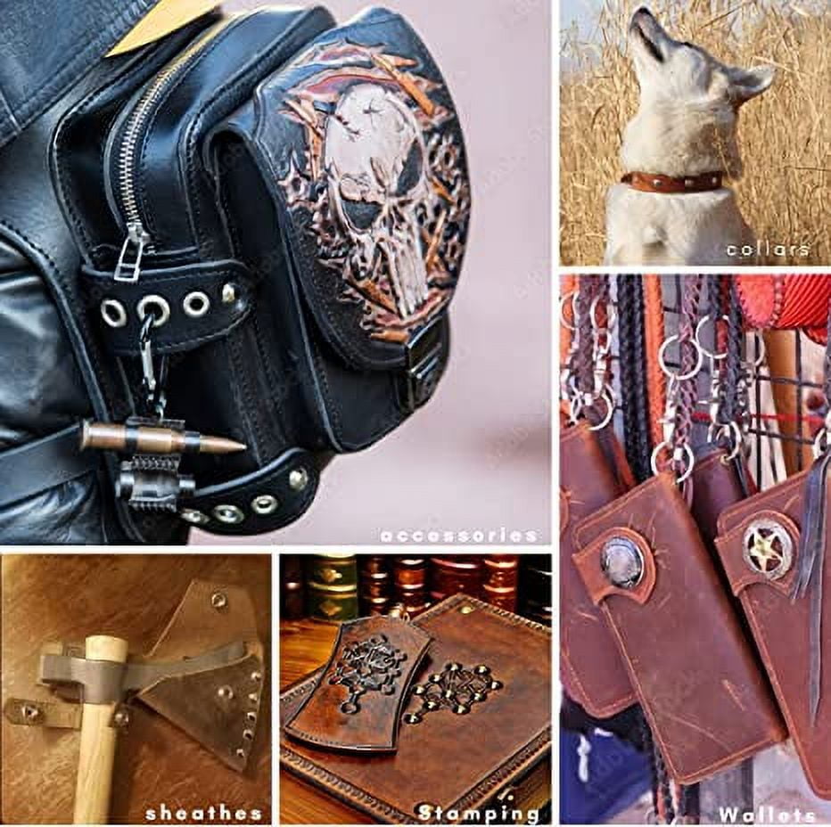 Tooling Leather Rectangles | Crafting Heavy Weight Full Grain Cowhide (2.8-3.00mm) | Crazy Brown