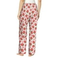 thumbnail image 3 of Uemuo Strawberry Flower Pattern Women's Wide Leg Palazzo Lounge Pants with Pockets Light Weight Loose Comfy Casual Pajama Pants-X-Large, 3 of 9