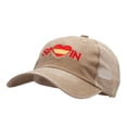 thumbnail image 2 of Spain Heart Embroidered Pigment Dyed Mesh Cap - Dark Beige Khaki OSFM, 2 of 5
