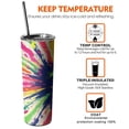 thumbnail image 6 of 20oz Colorful Paint Burst Pattern Skinny Tumblers Stainless Steel Tumbler with Lid and Straw,Vacuum Insulated Double Wall Travel Tumbler Cups with Cleaning Brush for Coffee,Tea, 6 of 6