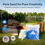 Sandpiper Play Sand for Kids, 25 Lbs Silica Sand for Sandbox, Crafts & Sensory, 4 Pack