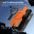 thumbnail image 5 of Strong Magnetic for iPhone 15 Case with Hidden Stand, Compatible with Mag-Safe, Military Grade Drop Protection, Built-in Kickstand for iPhone 15 Heavy Duty Shockproof Cover, Orange, 5 of 7