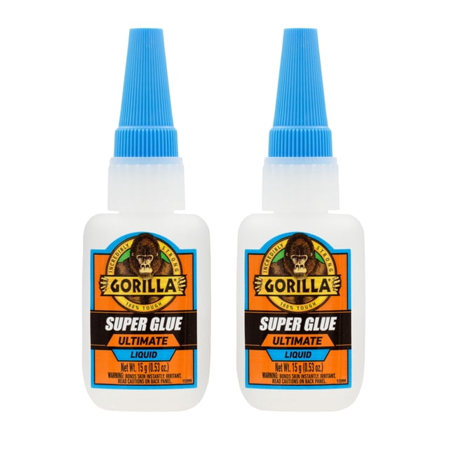 Super Glue Gorilla Ultimate Clear 15 g (paquete de 2)