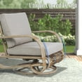 thumbnail image 5 of Ulax Furniture Indoor/Outdoor Aluminum Swivel Club Chairs With Olefin Cushions (Set Of 2), 5 of 8