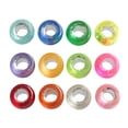 thumbnail image 1 of 1000 cuentas acrílicas grandes de 6 x 9 mm para pulseras infantiles, con interior plateado, para manualidades, kits de bisutería para niñas, collares y pulseras (colores variados)., 1 of 7