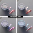 thumbnail image 3 of 8 Colors Iridescent Pearl Chrome Nail Powder, Aurora Pearl Nails Chrome White Pearl Chrome Powder for Nails Metallic Manicure Pigment, 3 of 7