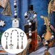 thumbnail image 1 of de guirnaldas de de con bor Rústica Granja Decoraciones de bandejas en niveles País Colgante de pared Decoración 3 piezas perfecl Guirnalda de cuentas, 1 of 8