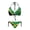 Jamaican Flag Print with "Visit Jamaica" Emblem, variant on Uourmeti Women's Distressed Jamaica Flag Halter Bikini Set - Sexy Two-Piece Triangle Swimsuit with Tie Side Bottoms for Beach Vacation & Pool Party