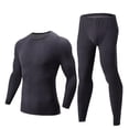 thumbnail image 2 of NJDVHB Ensemble de Chandail à Capuchon Chauds pour Hommes, Ensemble de Survêtements pour Hommes, Ensemble de Pyjamas pour Hommes, Tenue de Nuit Décontractée Chaude à Manches Longues et Col Rond, Gris Foncé, TG, 2 of 5