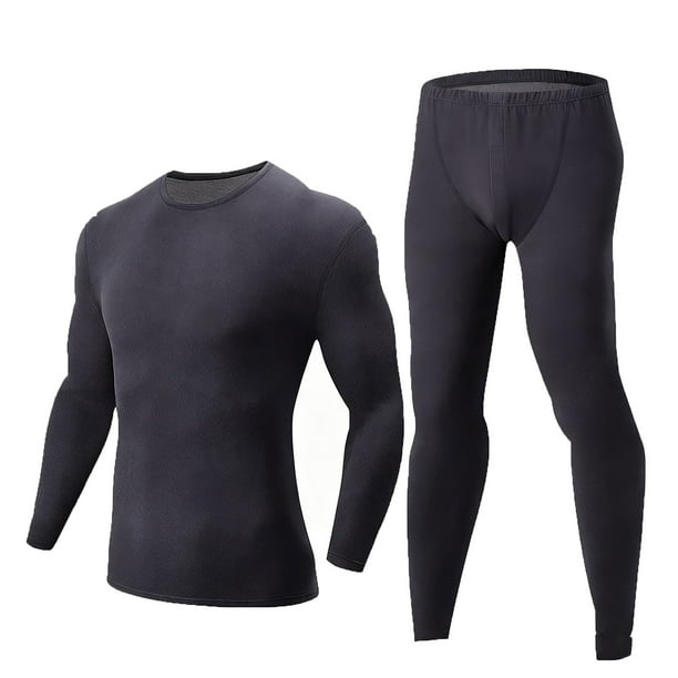Ceisia Warm Skin-Friendly Mens Slim Fit Solid Color Thermal Underwear Set Gifts