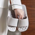 thumbnail image 2 of Agkizg Unisex Bathroom Slippers, Women Mens Shower Shoes, Unisex Couple Solid Color Slide Sandals Soft Sole Casual Indoor Home Slippers, 2 of 6