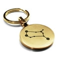 thumbnail image 1 of Stainless Steel Gemini (Twins) Astrology Constellation Round Medallion Keychain Circle Ring, 1 of 2