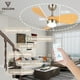 thumbnail image 2 of Ventilador de Techo con Luz para Recámara: Ventilador de Techo Pequeño y Silencioso de 30 Pulgadas con Control Remoto - 6 Velocidades y 3 Cc - Motor CC Reversible - Uso en Interiores y Exteriores - Registro de 3 Aspas, 2 of 7