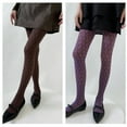 thumbnail image 5 of ZPAQI Women Autumn Slimming Stockings Pantyhose Dark Floral Patterned Silky Tights, 5 of 20