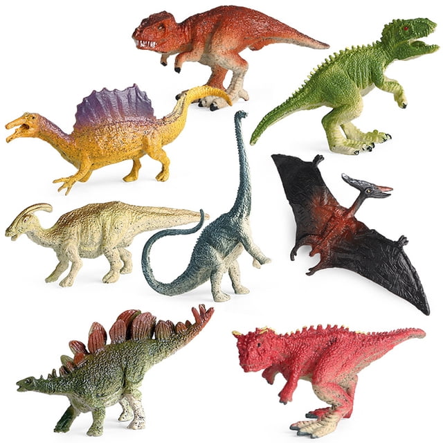 Dinosaurio Jurásico Vida Salvaje Modelo De Juguete Conjunto Dinosaurio Simulación Juguetes Para Niños Regalo De Cumpleaños 8 Unids/Set Serendint FN006513-00