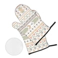 thumbnail image 2 of ZNDUO Oven Mitts and Pot Holders Sets, Boho Trendy Chic Pattern Non-Slip Cooking Oven Mitt, 2 of 8