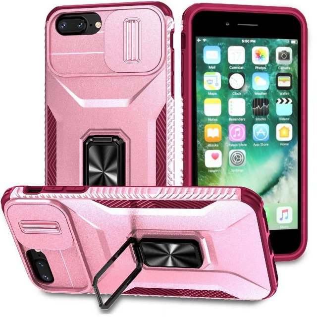 Funda para GANGXUN iPhone 6 Plus - Soporte metálico, Función magnética, Rosa