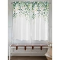 thumbnail image 5 of Eucalyptus Leaves Bedroom Curtains 63 Inches length, Spring Summer Watercolor Botanical Window Treatment Curtain Drapes, Rod Pocket Curtain Panels for Living Room Kitchen, 42"x63", 2 Panels, 5 of 7