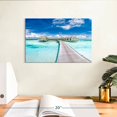 thumbnail image 3 of Elephant Stock Maldives Wall Art - Horizontal Canvas Wall Art - Living Room Wall Decor - Beach Canvas - Blue And Turquoise Decor - 12" x 8", 3 of 8