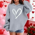 thumbnail image 5 of Cute Hoodies for Teen Girls Valentines Day Heart Print Hooded Girls Long Sleeve Pullover Sweatshirt Kids Oversized Hoodies Tops Girls Tshirts Loose Fitting Gray 3Y, 5 of 8
