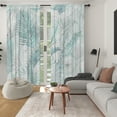 thumbnail image 4 of Lfeey Leaf Print Blackout Curtains, Bedroom Living Room，Room Darkening Rod Pocket Curtains, 63 Inch Length, 2 Panels, 4 of 6