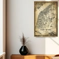 thumbnail image 4 of Fort Myers Vintage Map Prints Canvas, Florida Map Art Canvas, Canvas, Fort Myers Map City style Watercolor art Canvas, 4 of 6