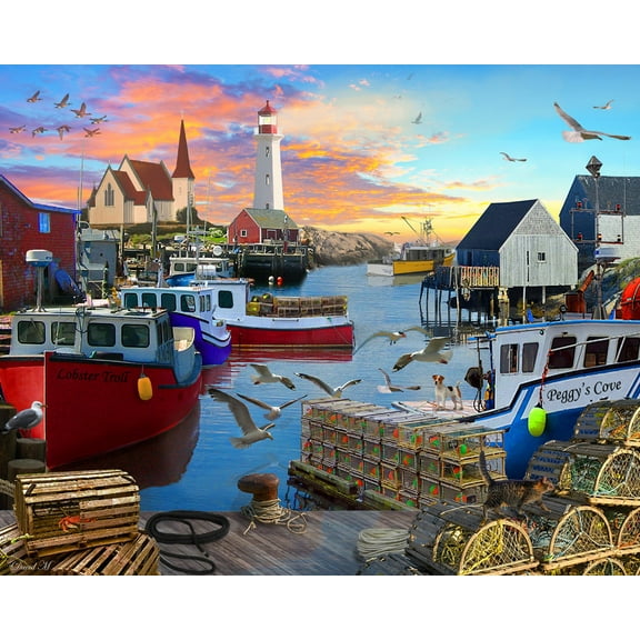 Vermont Christmas Company Fishing Cove - 1000 Piece Jigsaw Puzzle