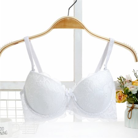 

Toyella Lace Adam s Hand Adjustable Underwear Lace Breast Holding Bra Steel Ring Underwear White 3885AB