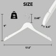 thumbnail image 7 of BP4U 12-Pack Premium Wooden Coat Hangers, Heavy-Duty Solid Wood Non-Slip Shirt Hangers with 360° Swivel Hook for Jackets, Suits, Shirts, Skirts(White), 7 of 7