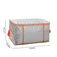 thumbnail image 3 of Large Capacity Storage Bag with Handle & Zipper | 60x37x35cm Foldable Moving Bag for Clothes Pillows Quilts | Travel College Dorm Home Organization | 1 Piece, 3 of 8