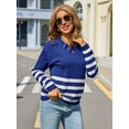 thumbnail image 5 of Womens Fall Fashion Long Sleeve Color Block Oversized Sweater Trendy Casual Crew Neck Knitted Pullover Baolan L, 5 of 9