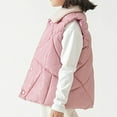 thumbnail image 6 of Boys Girls Winter Vest Coat Warm Thick Sleeveless Cotton Jacket Buttom up Polar Fleece Lapel Collar Waistcoat (8-9 Years, Pink), 6 of 7