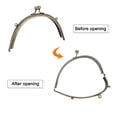 thumbnail image 5 of Uxcell Metal Purse Frames, 8.1" 4Pack Kiss Lock Clasp Frame for Coin Bags Sewing DIY, Bronze, 5 of 6