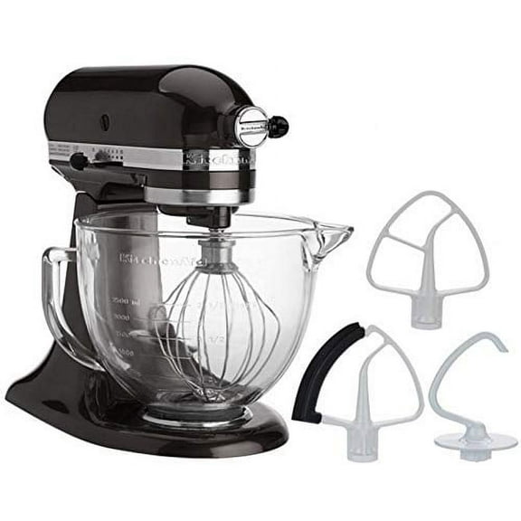 KitchenAid 5-Quart Stand Mixer Glass Bowl Onxy Black