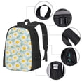 thumbnail image 4 of Daiia Daisies Flowers Backpack for Men and Women -Durable Backpack Large Capacity, Water-Resistant Bag with Adjustable Straps and Laptop Compartment, 4 of 9
