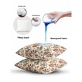 thumbnail image 5 of Waterproof Outdoor Throw Pillows with Inserts 18"x18" Set of 2, Fall Leaves Soft Decorative Pillowcases for Couch Bedroom, Farmhouse Beige Botanical Branch Pillow Covers for Sofa Living Room, 5 of 8