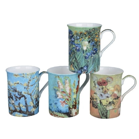 Gracie Bone China Impression Bone China Mug 9-Ounce Set of 4