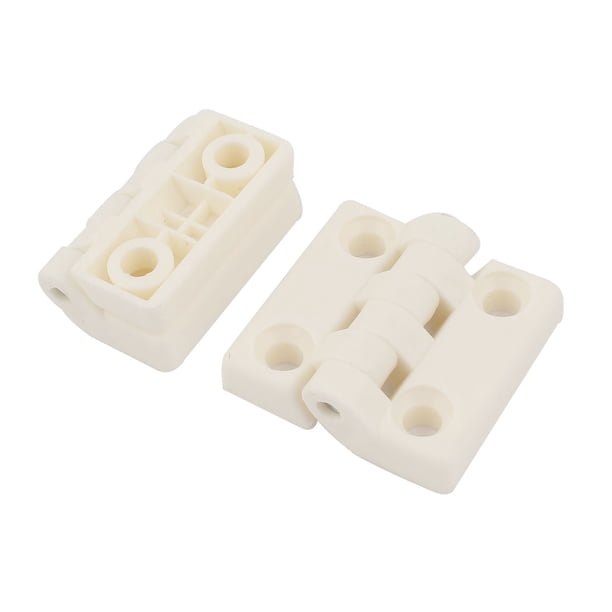 2pcs 48mm x 48mm Bisagra de plástico con agujero avellanado de rodamientos de bola blanca
