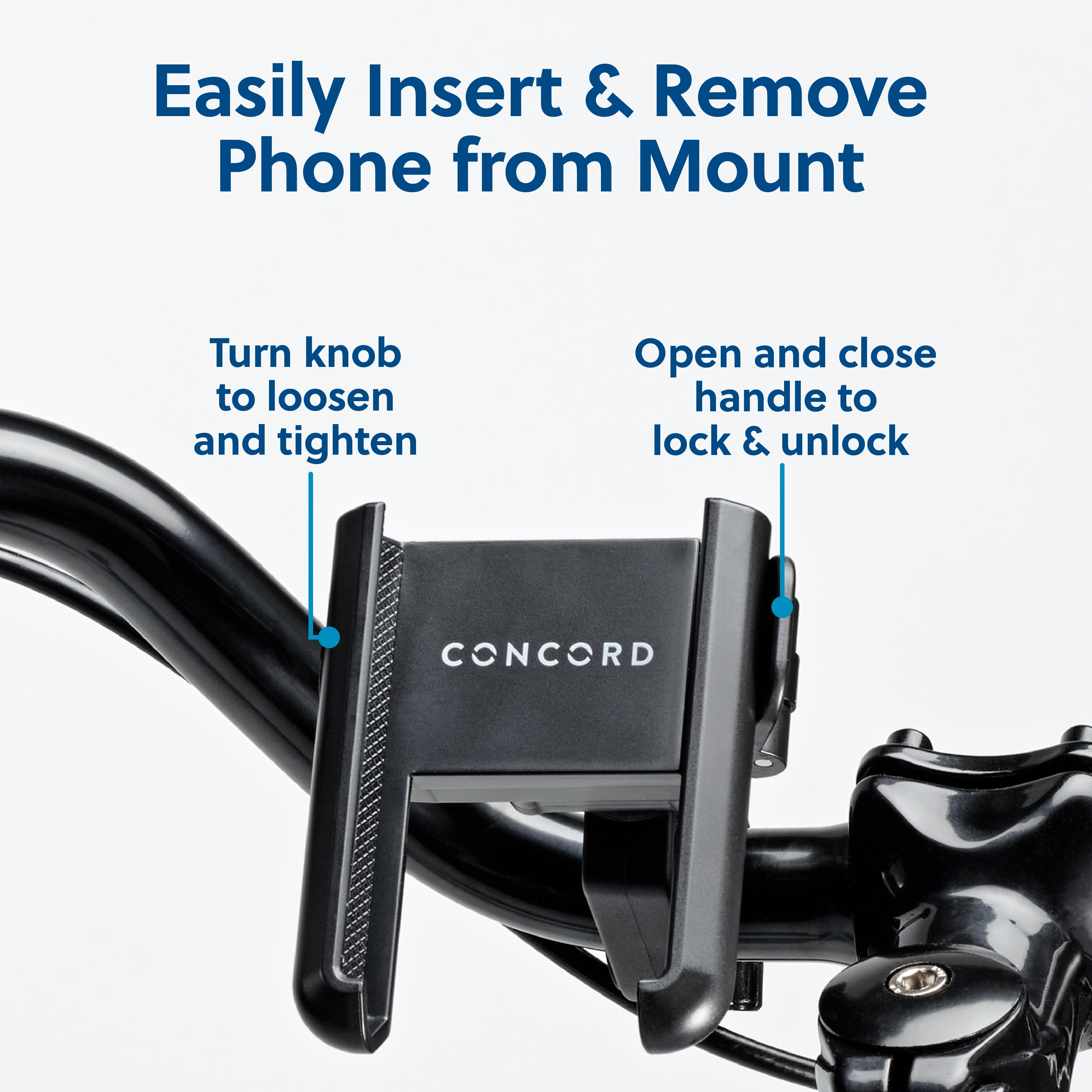Concord Deluxe Bike Phone Mount, Adjustable Fit, Multi-Position