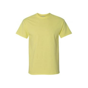 Gildan Mens Heavy Cotton T-Shirt (Pack of 2) 2 Cornsilk