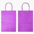 thumbnail image 5 of AZOWA Purple Gift Bags Small Kraft Paper Bags with Handles (5 x 3.1 x 8.2 in, Purple, 25 Pcs), 5 of 7