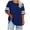 Blue#womens summer tops#2, variant on Women Striped Plus Size Tops Short Sleeve Crew Neck T Shirts 2026 Workout Gym Baseball Tee Stretchy Breathable Long Tees Navy XXXL