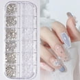 thumbnail image 6 of opvise 12Grids/Box Flat Back Nail Art Rhinestone 3D Effect Faux Pearl Style Round Glitters DIY Nail Rhinestones Decoration for Manicure, 6 of 8