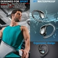 thumbnail image 4 of Auricular Inalámbrico 75 Horas Auriculares Bluetooth 5.3 IP7 Resistente Al Agua para Deportes Auriculares Inalámbricos para Correr con Micrófonos con Cancelación de Ruido Auriculares con Graves Profundos sobre la Oreja con Ganchos para las Orejas para Gimnasio de Entrenamiento Android iOS, 4 of 7